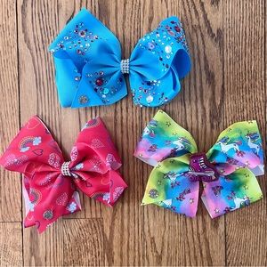 Jojo Siwa Large Bows Clips, 3 Piece Accessory Set